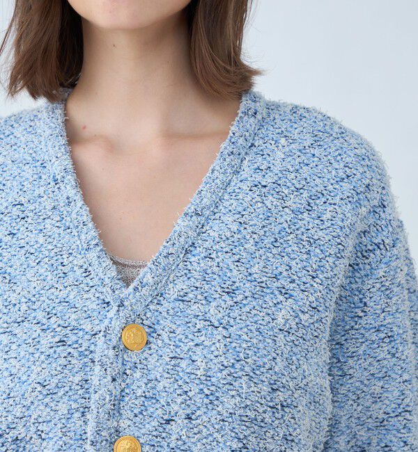 MACPHEE「ツイードニット Vネックカーディガン」|カーディガン|