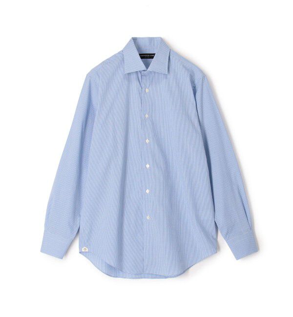 TOMORROWLAND MENS「コットン ワイドスプレッドカラー ギンガムチェック ドレスシャツ」|シャツ・ブラウス|66 ブルー系