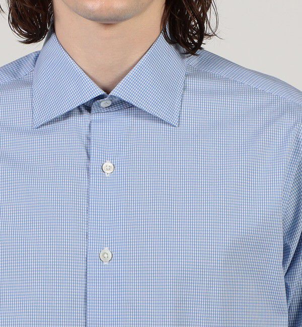 TOMORROWLAND MENS「コットン ワイドスプレッドカラー ギンガムチェック ドレスシャツ」|シャツ・ブラウス|