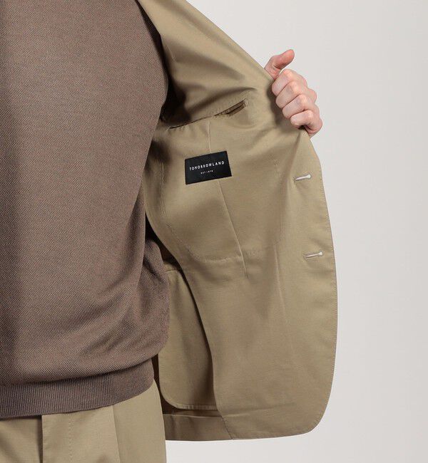 TOMORROWLAND MENS「コットンポリエステル ストレッチツイル シングルブレステッド2Bジャケット」|テーラードジャケット|