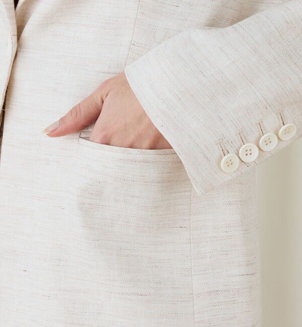DES PRES「リネンツイル ピークドラペルジャケット」|テーラードジャケット|
