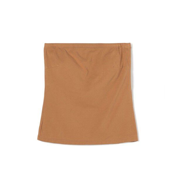 GALERIE VIE「スビンコットン カップ付きベアトップ」|チューブトップ|45 キャメル