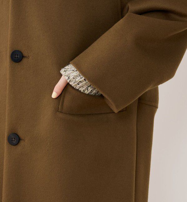 GALERIE VIE「ウールダブルフェイス オーバルロングコート」|チェスターコート|