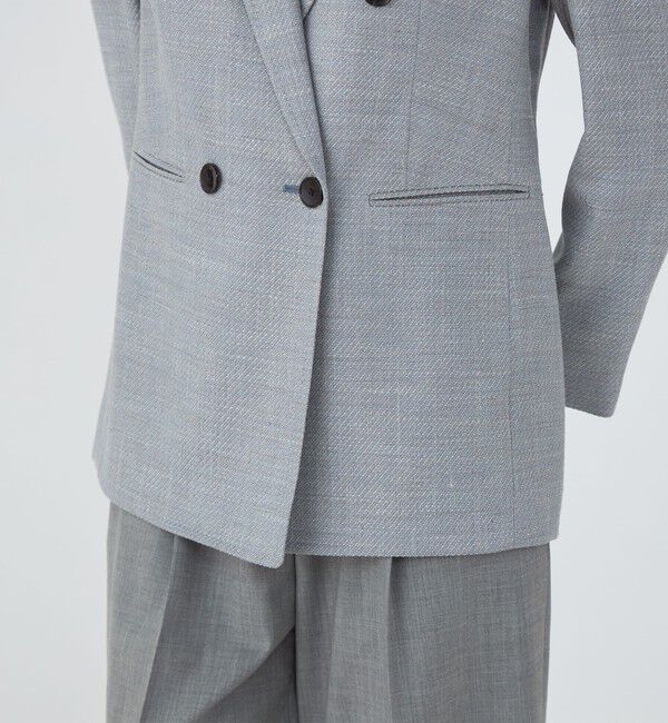 TOMORROWLAND collection「JERSELY BLUE ダブルブレストジャケット」|テーラードジャケット|