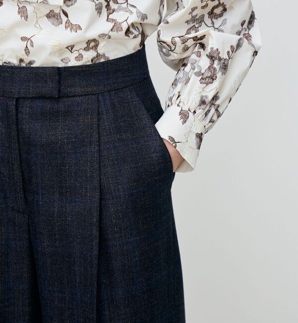 TOMORROWLAND collection「SILK AIR PANE タックワイドパンツ」|その他|