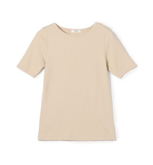 MACPHEE「コンビジャージー ハーフスリーブプルオーバー」|Tシャツ・カットソー|43 ベージュ