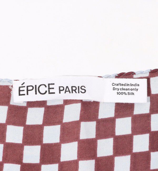 TOMORROWLAND GOODS「EPICE シルク ブロックプリント スカーフ」|バンダナ・スカーフ|