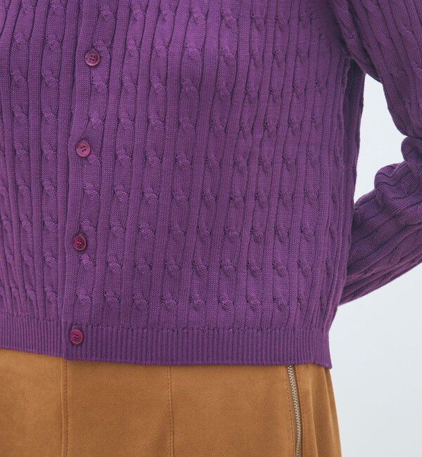 MACPHEE「ギザケーブル クルーネックカーディガン」|カーディガン|