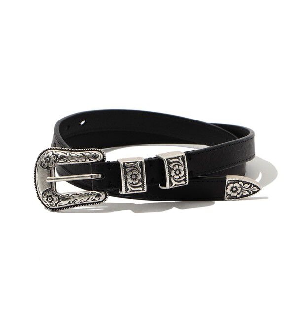 TOMORROWLAND GOODS「J＆M DAVIDSON WESTERN BUCKLE 20MM」|ベルト|19 ブラック