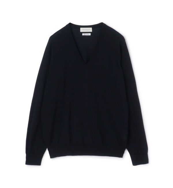 TOMORROWLAND MENS「TOMORROWLAND tricot スーパーファインメリノウール Vネックプルオーバー S-WOOL」|ニット・セーター|69 ネイビー
