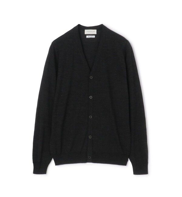 TOMORROWLAND MENS「TOMORROWLAND tricot スーパーファインメリノウール Vネックカーディガン S-WOOL」|カーディガン|17 チャコールグレー