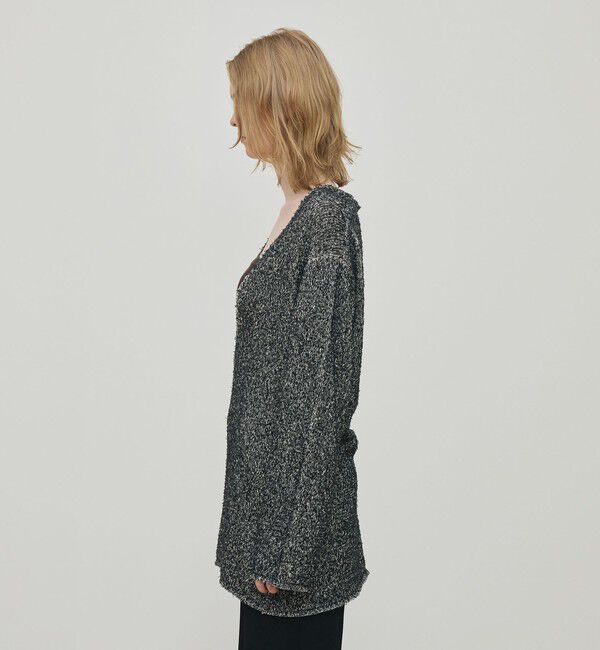 DES PRES「カード&times;カールヤーンニット Vネックチュニックプルオーバー」|ニット・セーター|