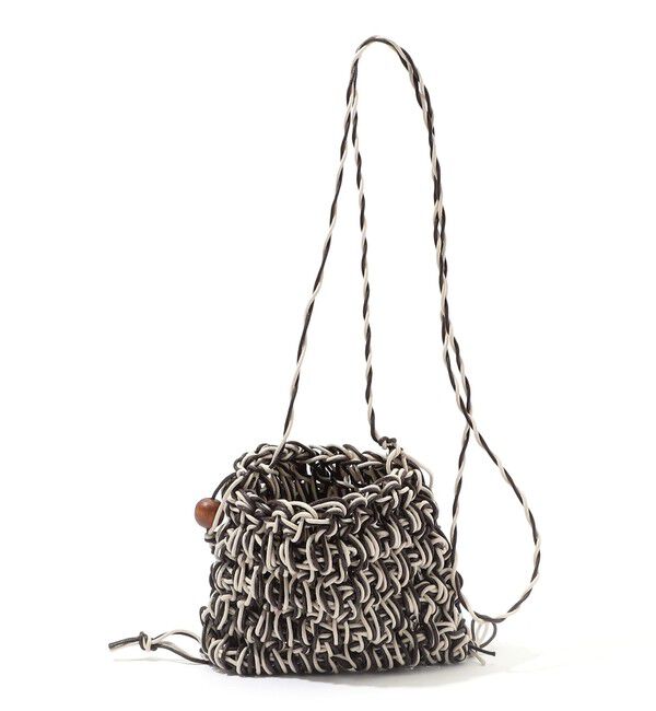 TOMORROWLAND GOODS「MANY RHIZOMES CABLE POUCH」|ショルダー・メッセンジャー|46 ブラウン系