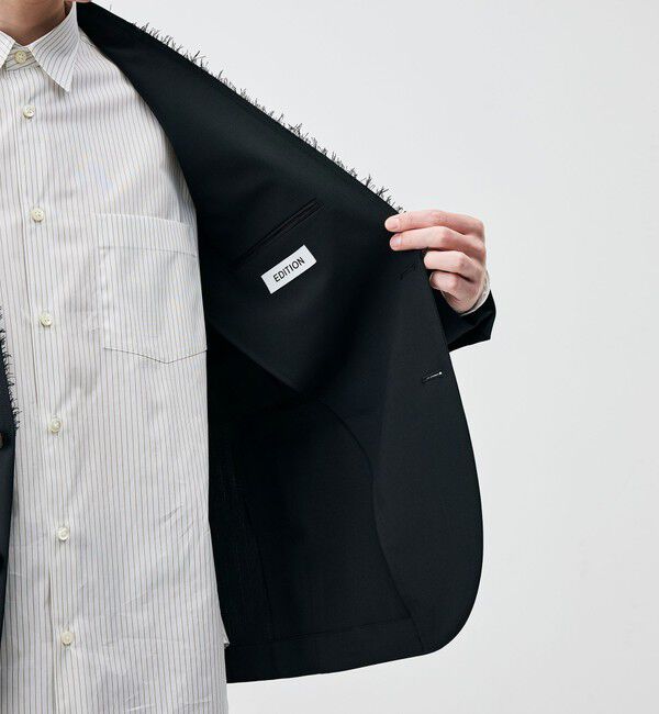 Edition「ウールドスキン 2Bノーカラージャケット」|ノーカラージャケット|