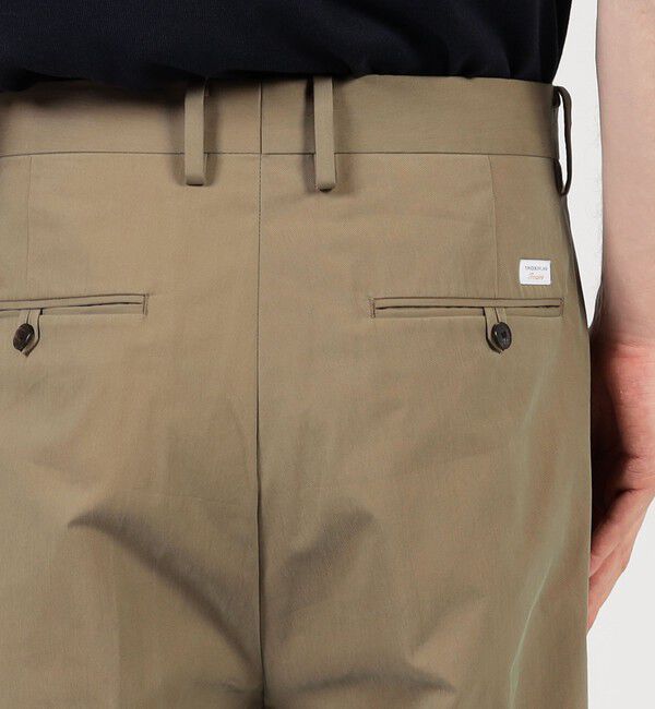 TOMORROWLAND MENS「コットンナイロンツイル 2プリーツワイドストレートパンツ」|スラックス|