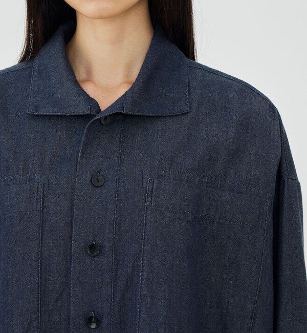 GALERIE VIE「コットンダンガリー オープンカラーシャツ」|シャツ・ブラウス|