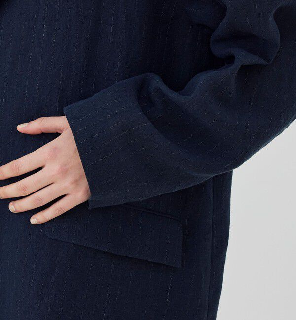 GALERIE VIE「マリンカナパストライプ ラグランスリーブジャケット」|テーラードジャケット|