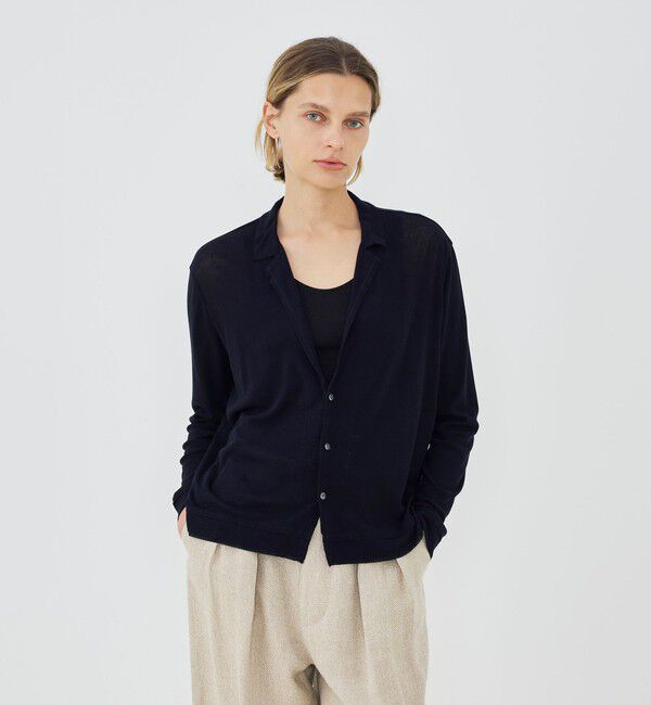 GALERIE VIE「コットンガーゼジャージー テーラードカーディガン」|カーディガン|