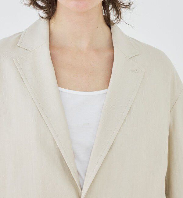 GALERIE VIE「レーヨンリネンストレッチ ドロップショルダージャケット」|テーラードジャケット|