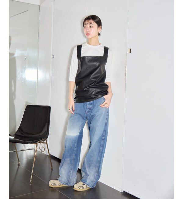  「FAUX LEATHER TOPS：ブラウス」|シャツ・ブラウス|