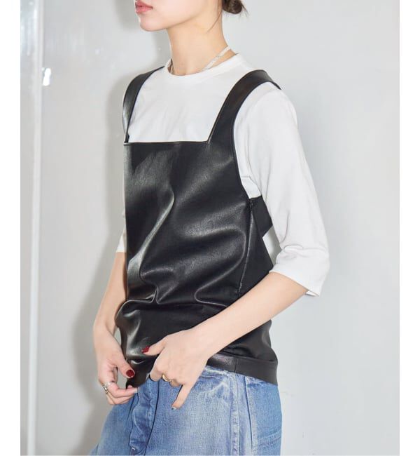  「FAUX LEATHER TOPS：ブラウス」|シャツ・ブラウス|