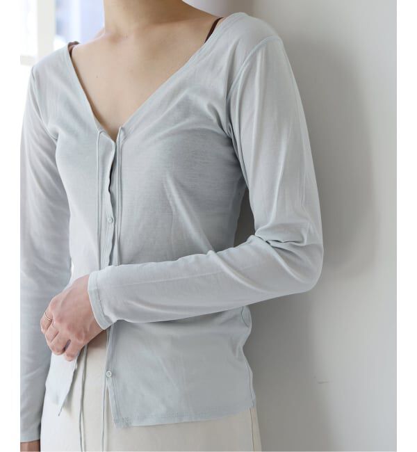 EMILYWEEK「《予約》コットンソフトフライスカーディガン」|カーディガン|グレー