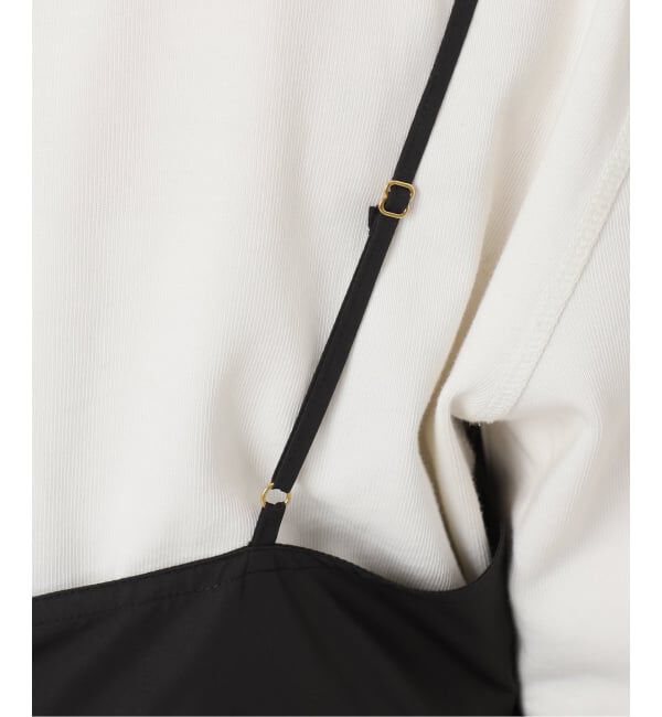 SLOBE IENA「《WEB限定/追加》タフタギャザーキャミワンピース」|ワンピース|