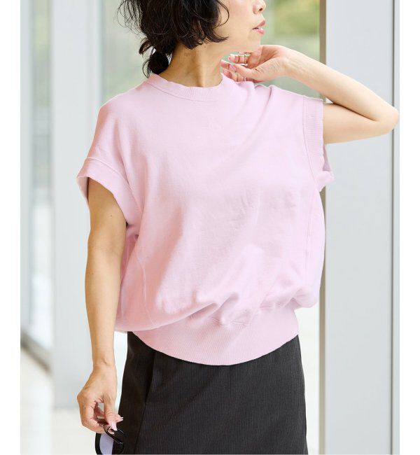 IENA LA BOUCLE「IENA LA BOUCLE 裏毛スリーブレスカットソー」|Tシャツ・カットソー|ピンク B