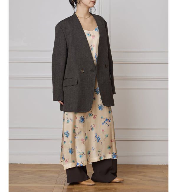 IENA LA BOUCLE「IENA LA BOUCLE ボタニカルプリントキャミソールドレス」|ワンピース|