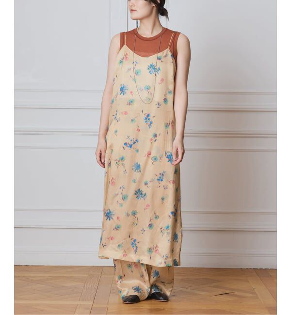 IENA LA BOUCLE「IENA LA BOUCLE ボタニカルプリントキャミソールドレス」|ワンピース|