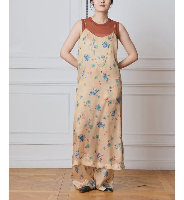 IENA LA BOUCLE「IENA LA BOUCLE ボタニカルプリントキャミソールドレス」|ワンピース|