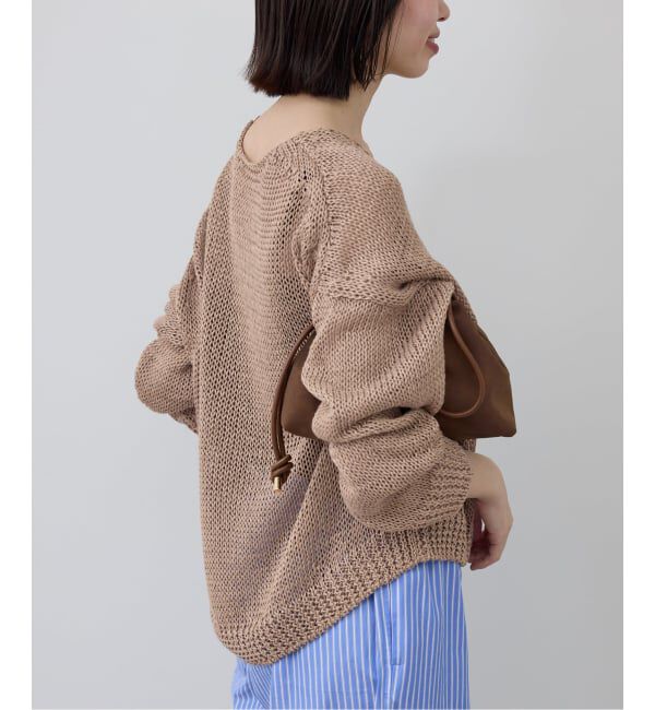 SLOBE IENA「ギマヤーンVネックプルオーバー」|ニット・セーター|