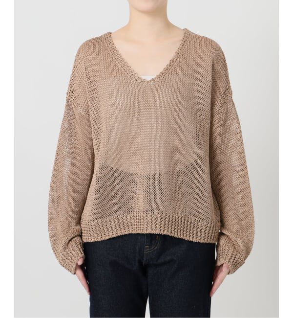 SLOBE IENA「ギマヤーンVネックプルオーバー」|ニット・セーター|