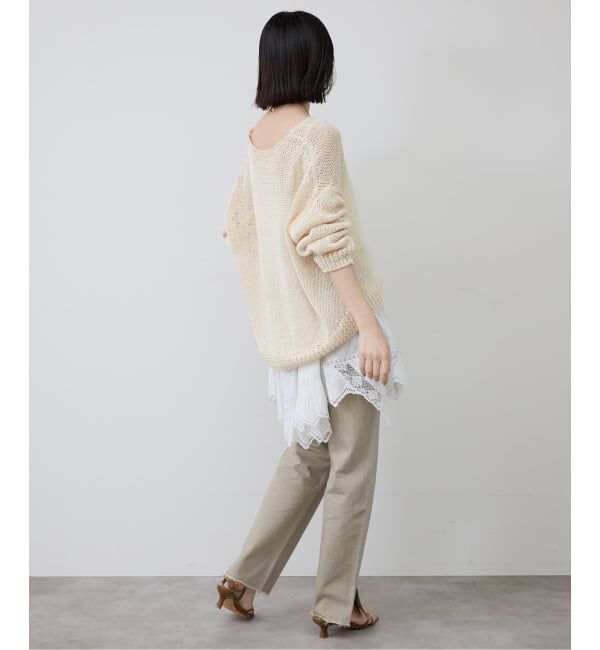 SLOBE IENA「ギマヤーンVネックプルオーバー」|ニット・セーター|