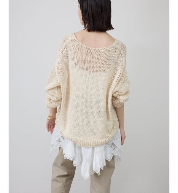 SLOBE IENA「ギマヤーンVネックプルオーバー」|ニット・セーター|