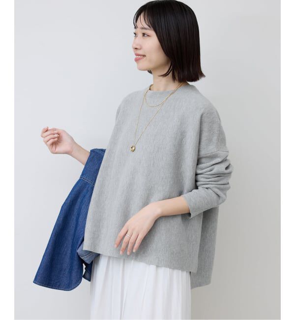 SLOBE IENA「《セットアップ対応可/追加2》コットンダブルフェイスプルオーバー」|ニット・セーター|