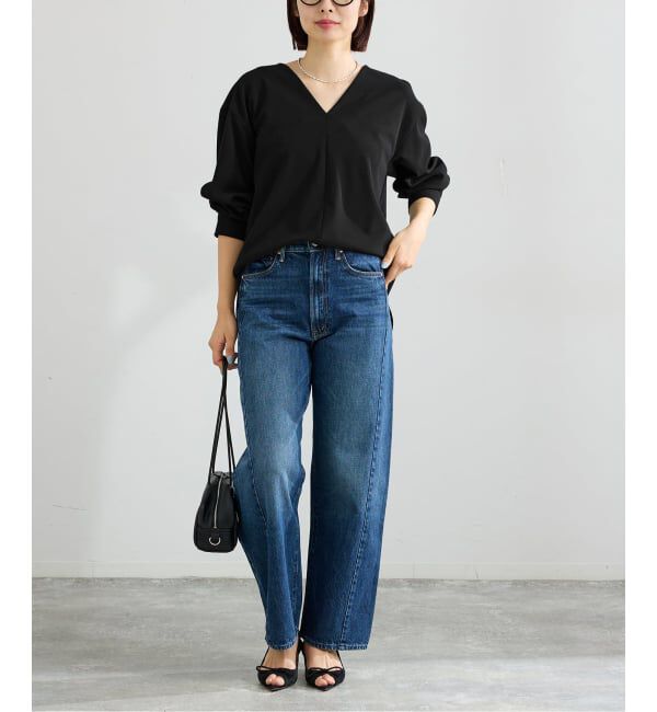 IENA「《セットアップ対応》カットジョーゼットVネックプルオーバー」|シャツ・ブラウス|