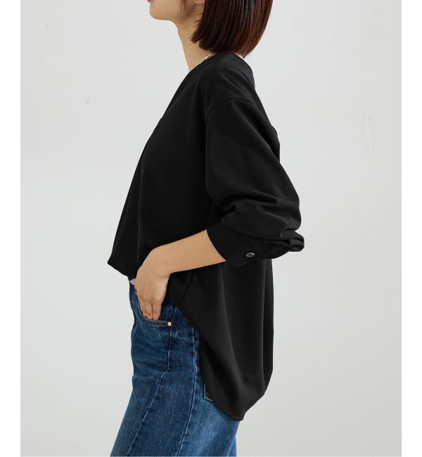 IENA「《セットアップ対応》カットジョーゼットVネックプルオーバー」|シャツ・ブラウス|