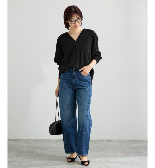 IENA「《セットアップ対応》カットジョーゼットVネックプルオーバー」|シャツ・ブラウス|