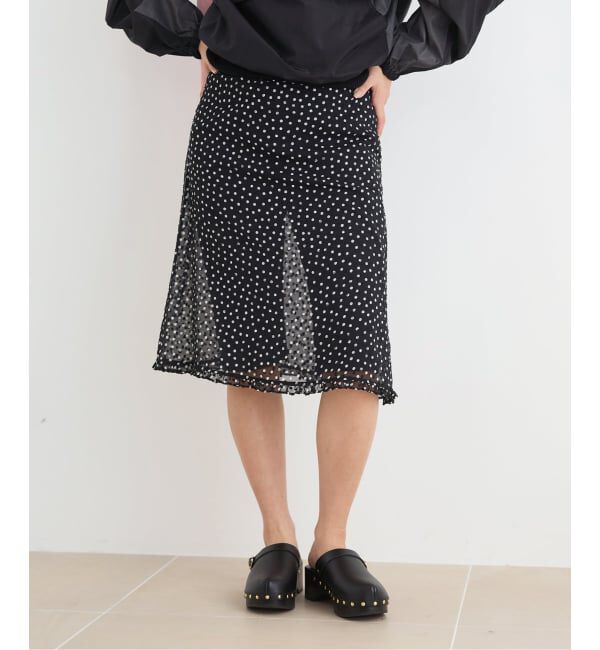 IENA LA BOUCLE「IENA LA BOUCLE シアードットスカート」|スカート|