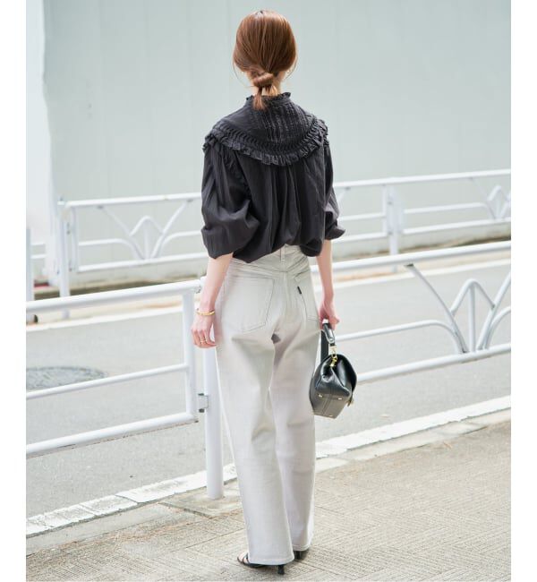 SLOBE IENA「《WEB限定》フリルピンタックブラウス」|シャツ・ブラウス|