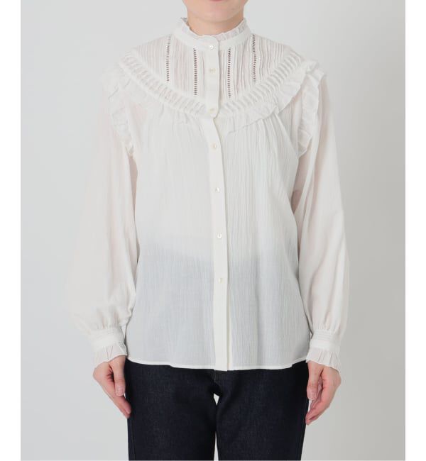 SLOBE IENA「《WEB限定》フリルピンタックブラウス」|シャツ・ブラウス|