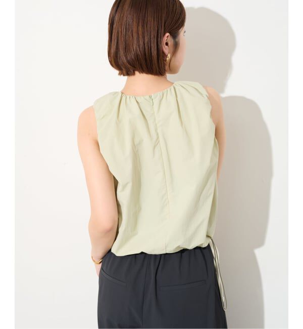 SLOBE IENA「《予約》ナイロンギャザーノースリブラウス」|シャツ・ブラウス|