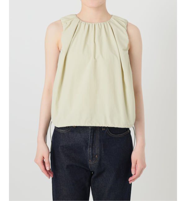 SLOBE IENA「《予約》ナイロンギャザーノースリブラウス」|シャツ・ブラウス|