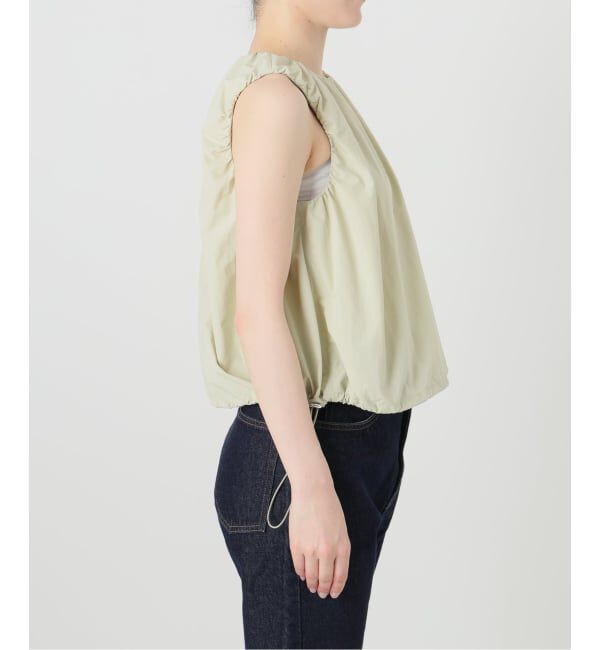 SLOBE IENA「《予約》ナイロンギャザーノースリブラウス」|シャツ・ブラウス|