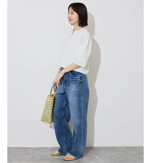 SLOBE IENA「《WEB限定/遮熱/UVカット/追加予約》ハーフスリーブニットカーディガン」|カーディガン|