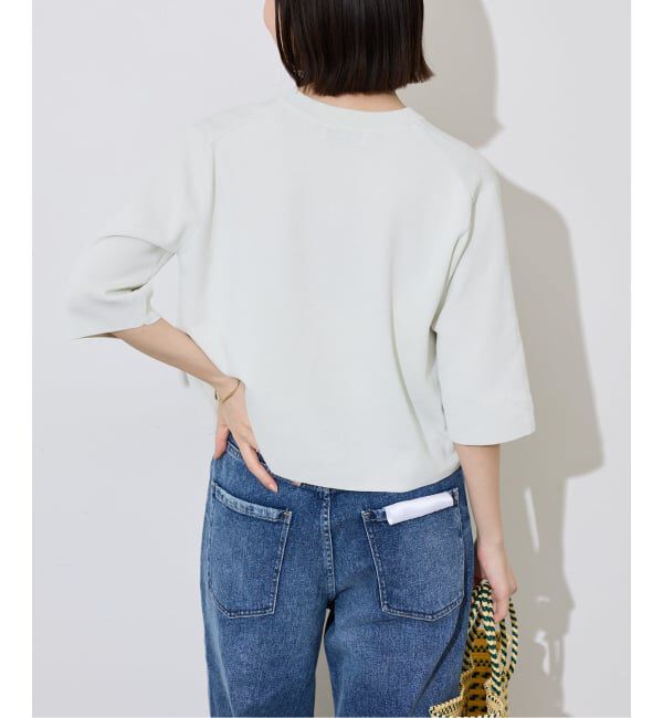 SLOBE IENA「《WEB限定/遮熱/UVカット/追加予約》ハーフスリーブニットカーディガン」|カーディガン|