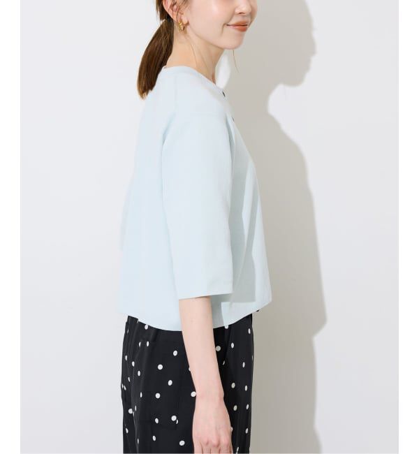 SLOBE IENA「《WEB限定/遮熱/UVカット/追加予約》ハーフスリーブニットカーディガン」|カーディガン|