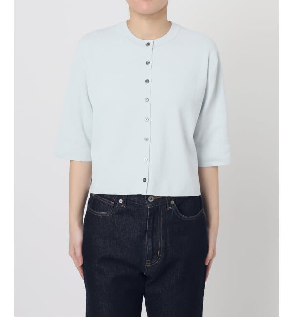 SLOBE IENA「《WEB限定/遮熱/UVカット/追加予約》ハーフスリーブニットカーディガン」|カーディガン|