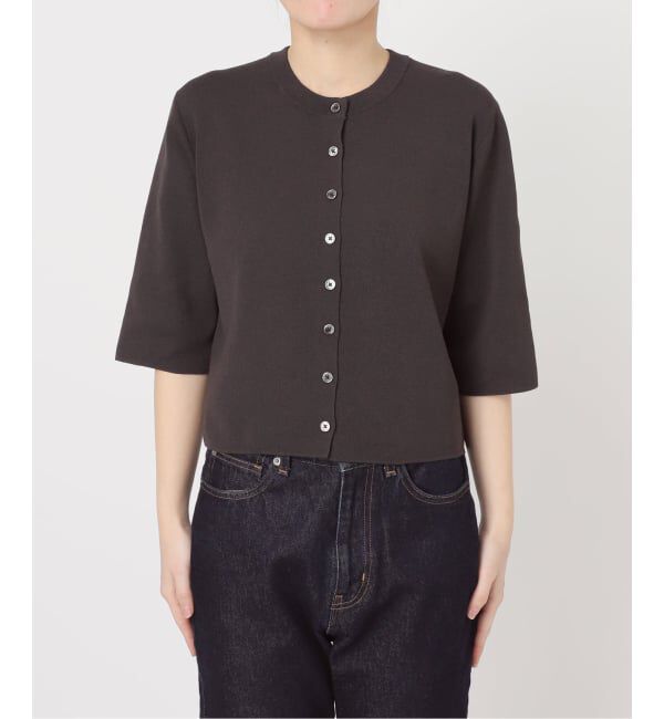 SLOBE IENA「《WEB限定/遮熱/UVカット/追加予約》ハーフスリーブニットカーディガン」|カーディガン|